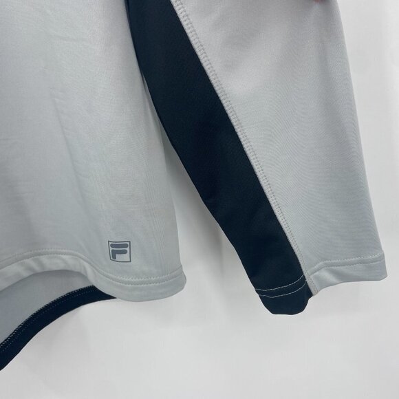 FILA Men's Light Gray Black 1/4 Zip Lightweight Pullover Athletic Top Size XXL - Picture 4 of 6